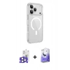 MARSİLYAN™- iPhone 17 Pro Max Kılıf Kutup Klasik Serisi - Siyah Bilvis 5in1 5D Magic Hayalet Cam Ekran Koruyucu + Bilvis Titan Kamera Lens - NLGY
