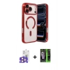 MARSİLYAN™- iPhone 17 Pro Max Kılıf Nova Işık Özel Seri - Şeffaf 360 Full Body Arka Koruyucu + Bilvis Titan Kamera Lens - TU