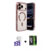 MARSİLYAN™- iPhone 17 Pro Max Kılıf Nova Işık Özel Seri - Şeffaf 360 Full Body Arka Koruyucu + Bilvis Titan Kamera Lens - GS