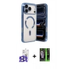 MARSİLYAN™- iPhone 17 Pro Max Kılıf Nova Işık Özel Seri - Şeffaf 360 Full Body Arka Koruyucu + Bilvis Titan Kamera Lens - LT