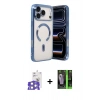 MARSİLYAN™- iPhone 17 Pro Max Kılıf Nova Işık Özel Seri - Şeffaf 360 Full Body Arka Koruyucu + Bilvis Titan Kamera Lens - GS