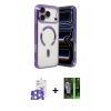 MARSİLYAN™- iPhone 17 Pro Max Kılıf Nova Işık Özel Seri - Şeffaf 360 Full Body Arka Koruyucu + Bilvis Titan Kamera Lens - GS