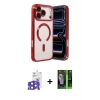 MARSİLYAN™- iPhone 17 Pro Max Kılıf Nova Işık Özel Seri - Şeffaf 360 Full Body Arka Koruyucu + Bilvis Titan Kamera Lens - LT