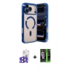 MARSİLYAN™- iPhone 17 Pro Max Kılıf Nova Işık Özel Seri - Şeffaf 360 Full Body Arka Koruyucu + Bilvis Titan Kamera Lens - LT