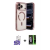 MARSİLYAN™- iPhone 17 Pro Max Kılıf Nova Işık Özel Seri - Şeffaf 360 Full Body Arka Koruyucu + Bilvis Titan Kamera Lens - LT