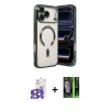 MARSİLYAN™- iPhone 17 Pro Max Kılıf Nova Işık Özel Seri - Şeffaf 360 Full Body Arka Koruyucu + Bilvis Titan Kamera Lens - TU