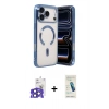 MARSİLYAN™- iPhone 17 Pro Max Kılıf Nova Işık Özel Seri - Şeffaf Pasifik Cam Ekran Koruyucu + Bilvis Titan Kamera Lens - LT