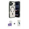 MARSİLYAN™- iPhone 17 Pro Max Kılıf Nova Işık Özel Seri - Şeffaf Pasifik Cam Ekran Koruyucu + Bilvis Titan Kamera Lens - TU