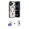MARSİLYAN™- iPhone 17 Pro Max Kılıf Nova Işık Özel Seri - Şeffaf Pasifik Cam Ekran Koruyucu + Bilvis Titan Kamera Lens - LT