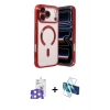 MARSİLYAN™- iPhone 17 Pro Max Kılıf Nova Işık Özel Seri - Siyah 3D Antistatik Cam Ekran Koruyucu + Bilvis Titan Kamera Lens - GS