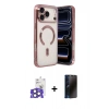 MARSİLYAN™- iPhone 17 Pro Max Kılıf Nova Işık Özel Seri - Siyah 3D Antistatik Hayalet Cam Ekran Koruyucu + Bilvis Titan Kamera Lens - NLGY