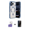 MARSİLYAN™- iPhone 17 Pro Max Kılıf Nova Işık Özel Seri - Siyah 3D Antistatik Hayalet Cam Ekran Koruyucu + Bilvis Titan Kamera Lens - LT
