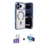 MARSİLYAN™- iPhone 17 Pro Max Kılıf Nova Işık Özel Seri - Siyah 3D Antistatik Seramik Nano Ekran Koruyucu + Bilvis Titan Kamera Lens - TU