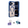 MARSİLYAN™- iPhone 17 Pro Max Kılıf Nova Işık Özel Seri - Siyah 3D Antistatik Seramik Nano Ekran Koruyucu + Bilvis Titan Kamera Lens - NLGY