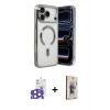 MARSİLYAN™- iPhone 17 Pro Max Kılıf Nova Işık Özel Seri - Siyah Bilvis 3D Cam Ekran Koruyucu + Bilvis Titan Kamera Lens - NLGY