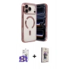 MARSİLYAN™- iPhone 17 Pro Max Kılıf Nova Işık Özel Seri - Siyah Bilvis 3D Cam Ekran Koruyucu + Bilvis Titan Kamera Lens - TU