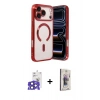 MARSİLYAN™- iPhone 17 Pro Max Kılıf Nova Işık Özel Seri - Siyah Bilvis 3D Cam Ekran Koruyucu + Bilvis Titan Kamera Lens - LT