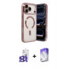 MARSİLYAN™- iPhone 17 Pro Max Kılıf Nova Işık Özel Seri - Siyah Bilvis 5in1 3D Magic Cam Ekran Koruyucu + Bilvis Titan Kamera Lens - LT