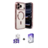 MARSİLYAN™- iPhone 17 Pro Max Kılıf Nova Işık Özel Seri - Siyah Bilvis 5in1 3D Magic Cam Ekran Koruyucu + Natural Grey Bilvis Titan Kamera Lens