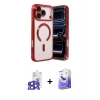 MARSİLYAN™- iPhone 17 Pro Max Kılıf Nova Işık Özel Seri - Siyah Bilvis 5in1 5D Magic Hayalet Cam Ekran Koruyucu + Bilvis Titan Kamera Lens - LT