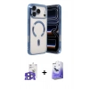 MARSİLYAN™- iPhone 17 Pro Max Kılıf Nova Işık Özel Seri - Siyah Bilvis 5in1 5D Magic Hayalet Cam Ekran Koruyucu + Bilvis Titan Kamera Lens - LT
