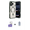 MARSİLYAN™- iPhone 17 Pro Max Kılıf Nova Işık Özel Seri - Siyah Joko Magic 5D Cam + Bilvis Titan Kamera Lens - GS