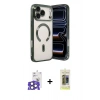 MARSİLYAN™- iPhone 17 Pro Max Kılıf Nova Işık Özel Seri - Siyah Joko Magic 5D Hayalet Cam + Bilvis Titan Kamera Lens - NLGY