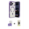 MARSİLYAN™- iPhone 17 Pro Max Kılıf Nova Işık Özel Seri - Siyah Joko Magic 5D Hayalet Cam + Bilvis Titan Kamera Lens - TU