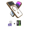 MARSİLYAN™- iPhone 17 Pro Max Kılıf Nova Yansıma Serisi - Siyah 360 Mat Full Body Arka Koruyucu + Bilvis Titan Kamera Lens - GS