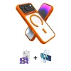 MARSİLYAN™- iPhone 17 Pro Max Kılıf Nova Yansıma Serisi - Siyah 3D Antistatik Cam Ekran Koruyucu + Bilvis Titan Kamera Lens - TU