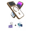 MARSİLYAN™- iPhone 17 Pro Max Kılıf Nova Yansıma Serisi - Siyah 3D Antistatik Cam Ekran Koruyucu + Bilvis Titan Kamera Lens - GS