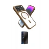 MARSİLYAN™- iPhone 17 Pro Max Kılıf Nova Yansıma Serisi - Siyah 3D Antistatik Hayalet Cam Ekran Koruyucu