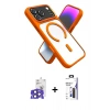 MARSİLYAN™- iPhone 17 Pro Max Kılıf Nova Yansıma Serisi - Siyah Bilvis 3X AR Hayalet Cam Ekran Koruyucu + Bilvis Titan Kamera Lens - LT