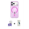 MARSİLYAN™- iPhone 17 Pro Max Kılıf Pusula Form Özel Seri - Şeffaf Pasifik Cam Ekran Koruyucu + Bilvis Titan Kamera Lens - GS