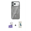 MARSİLYAN™- iPhone 17 Pro Max Kılıf Pusula Form Özel Seri - Şeffaf Pasifik Cam Ekran Koruyucu + Bilvis Titan Kamera Lens - GS