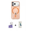 MARSİLYAN™- iPhone 17 Pro Max Kılıf Pusula Form Özel Seri - Şeffaf Pasifik Cam Ekran Koruyucu + Bilvis Titan Kamera Lens - NLGY
