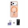 MARSİLYAN™- iPhone 17 Pro Max Kılıf Pusula Form Özel Seri - Siyah 3D Antistatik Hayalet Cam Ekran Koruyucu + Bilvis Titan Kamera Lens - GS