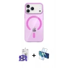 MARSİLYAN™- iPhone 17 Pro Max Kılıf Pusula Form Özel Seri - Siyah 3D Antistatik Seramik Nano Ekran Koruyucu + Bilvis Titan Kamera Lens - LT