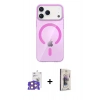 MARSİLYAN™- iPhone 17 Pro Max Kılıf Pusula Form Özel Seri - Siyah Bilvis 3D Cam Ekran Koruyucu + Bilvis Titan Kamera Lens - TU
