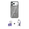 MARSİLYAN™- iPhone 17 Pro Max Kılıf Pusula Form Özel Seri - Siyah Bilvis 3X AR Hayalet Cam Ekran Koruyucu + Bilvis Titan Kamera Lens - NLGY