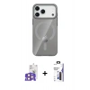MARSİLYAN™- iPhone 17 Pro Max Kılıf Pusula Form Özel Seri - Siyah Bilvis 3X AR Hayalet Cam Ekran Koruyucu + Bilvis Titan Kamera Lens - TU