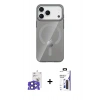 MARSİLYAN™- iPhone 17 Pro Max Kılıf Pusula Form Özel Seri - Siyah Bilvis 3X AR Hayalet Cam Ekran Koruyucu + Bilvis Titan Kamera Lens - LT