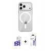 MARSİLYAN™- iPhone 17 Pro Max Kılıf Pusula Form Özel Seri - Siyah Bilvis 3X AR HD Cam Ekran Koruyucu + Bilvis Titan Kamera Lens - LT