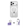 MARSİLYAN™- iPhone 17 Pro Max Kılıf Pusula Form Özel Seri - Siyah Bilvis 3X AR HD Cam Ekran Koruyucu + Bilvis Titan Kamera Lens - GS