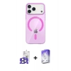 MARSİLYAN™- iPhone 17 Pro Max Kılıf Pusula Form Özel Seri - Siyah Bilvis 5in1 3D Magic Cam Ekran Koruyucu + Bilvis Titan Kamera Lens - NLGY