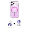 MARSİLYAN™- iPhone 17 Pro Max Kılıf Pusula Form Özel Seri - Siyah Bilvis 5in1 3D Magic Cam Ekran Koruyucu + Bilvis Titan Kamera Lens - GS