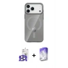 MARSİLYAN™- iPhone 17 Pro Max Kılıf Pusula Form Özel Seri - Siyah Bilvis 5in1 3D Magic Cam Ekran Koruyucu + Bilvis Titan Kamera Lens - NLGY