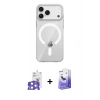MARSİLYAN™- iPhone 17 Pro Max Kılıf Pusula Form Özel Seri - Siyah Bilvis 5in1 5D Magic Hayalet Cam Ekran Koruyucu + Bilvis Titan Kamera Lens - GS