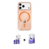 MARSİLYAN™- iPhone 17 Pro Max Kılıf Pusula Form Özel Seri - Siyah Bilvis 5in1 5D Magic Hayalet Cam Ekran Koruyucu + Bilvis Titan Kamera Lens - LT