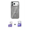 MARSİLYAN™- iPhone 17 Pro Max Kılıf Pusula Form Özel Seri - Siyah Bilvis 5in1 5D Magic Hayalet Cam Ekran Koruyucu + Bilvis Titan Kamera Lens - GS
